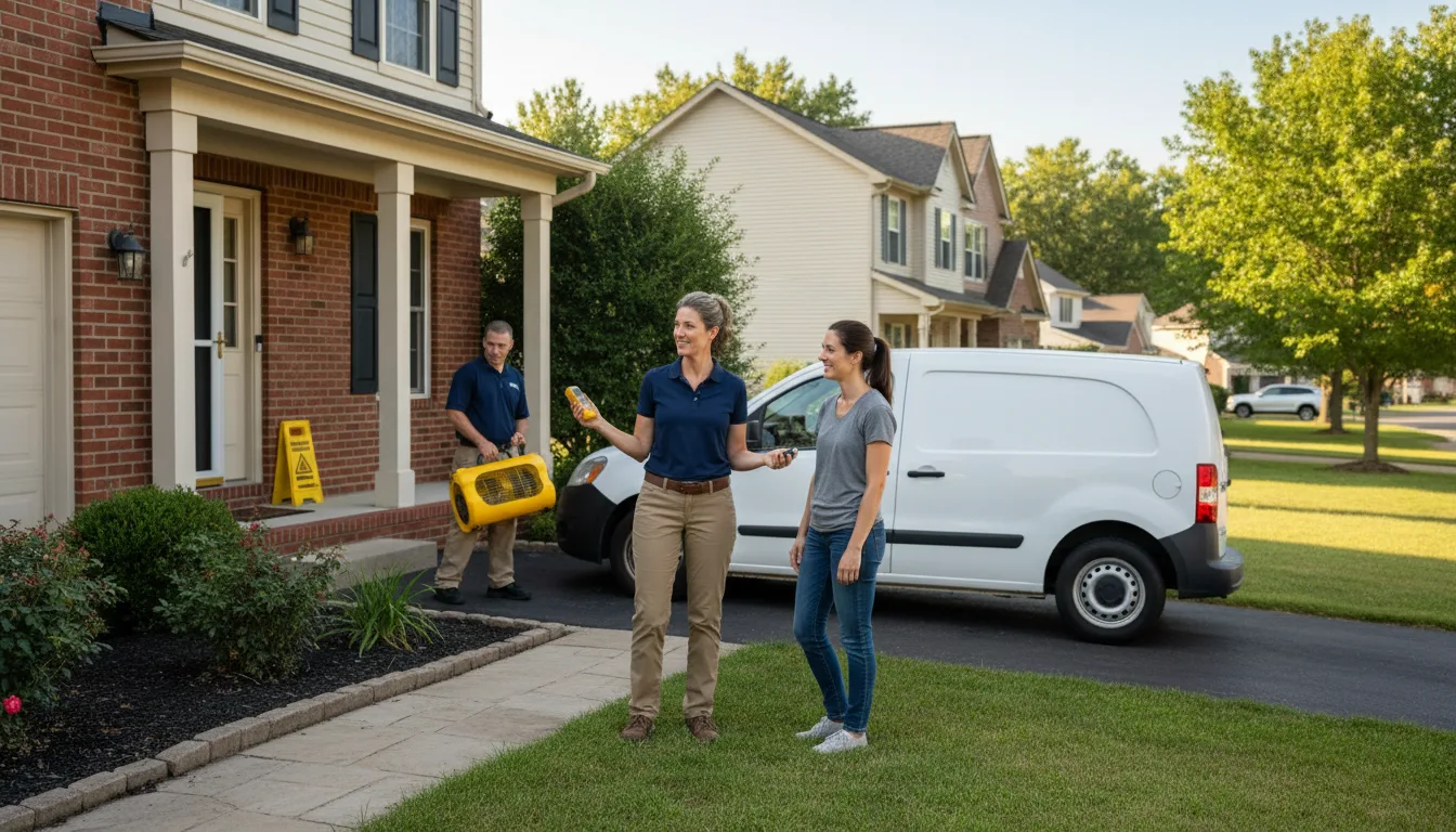 Residential water damage restoration in Aroma Park, IL